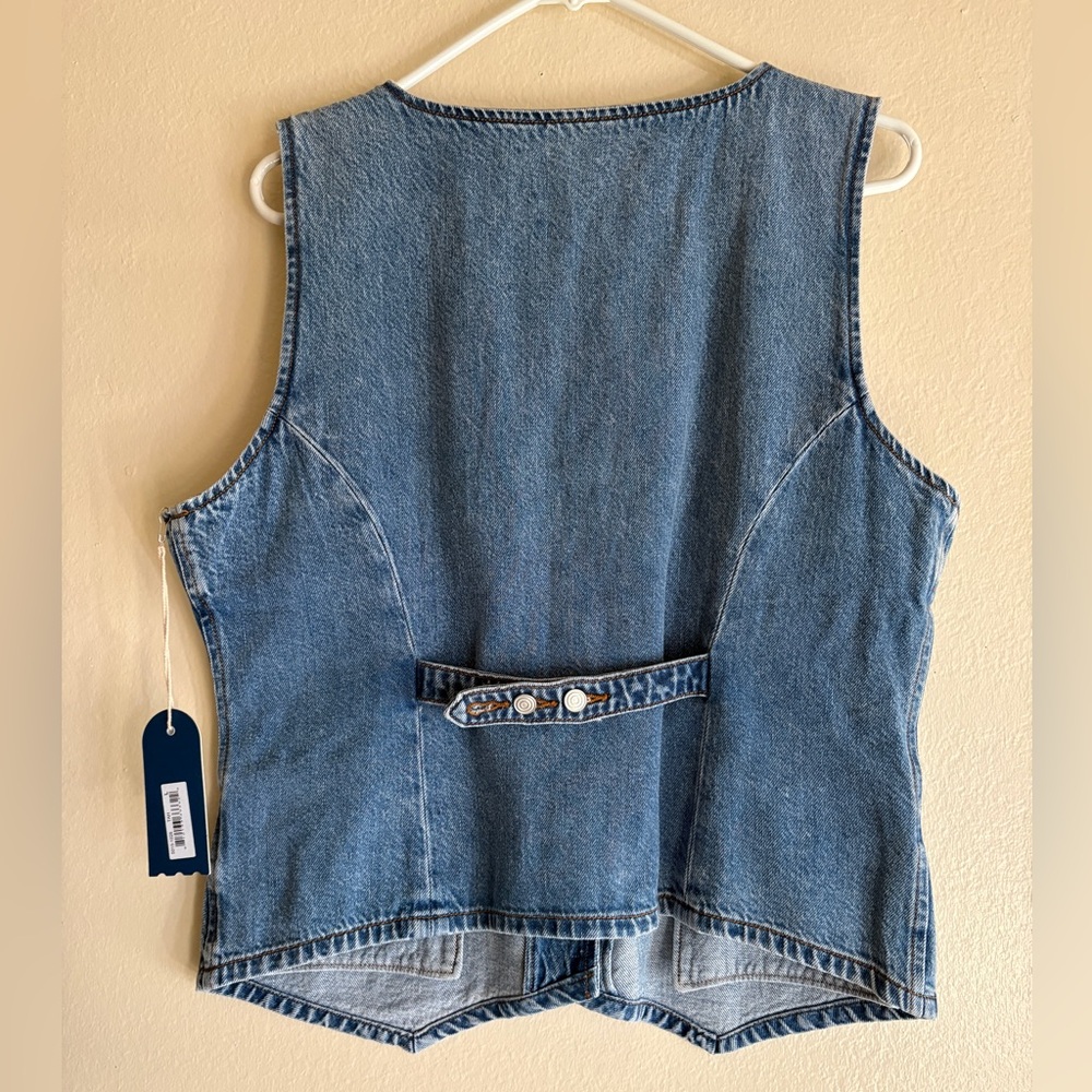 AG Adriano Goldschmied Blue Denim Vest NWT - Picture 3 of 9